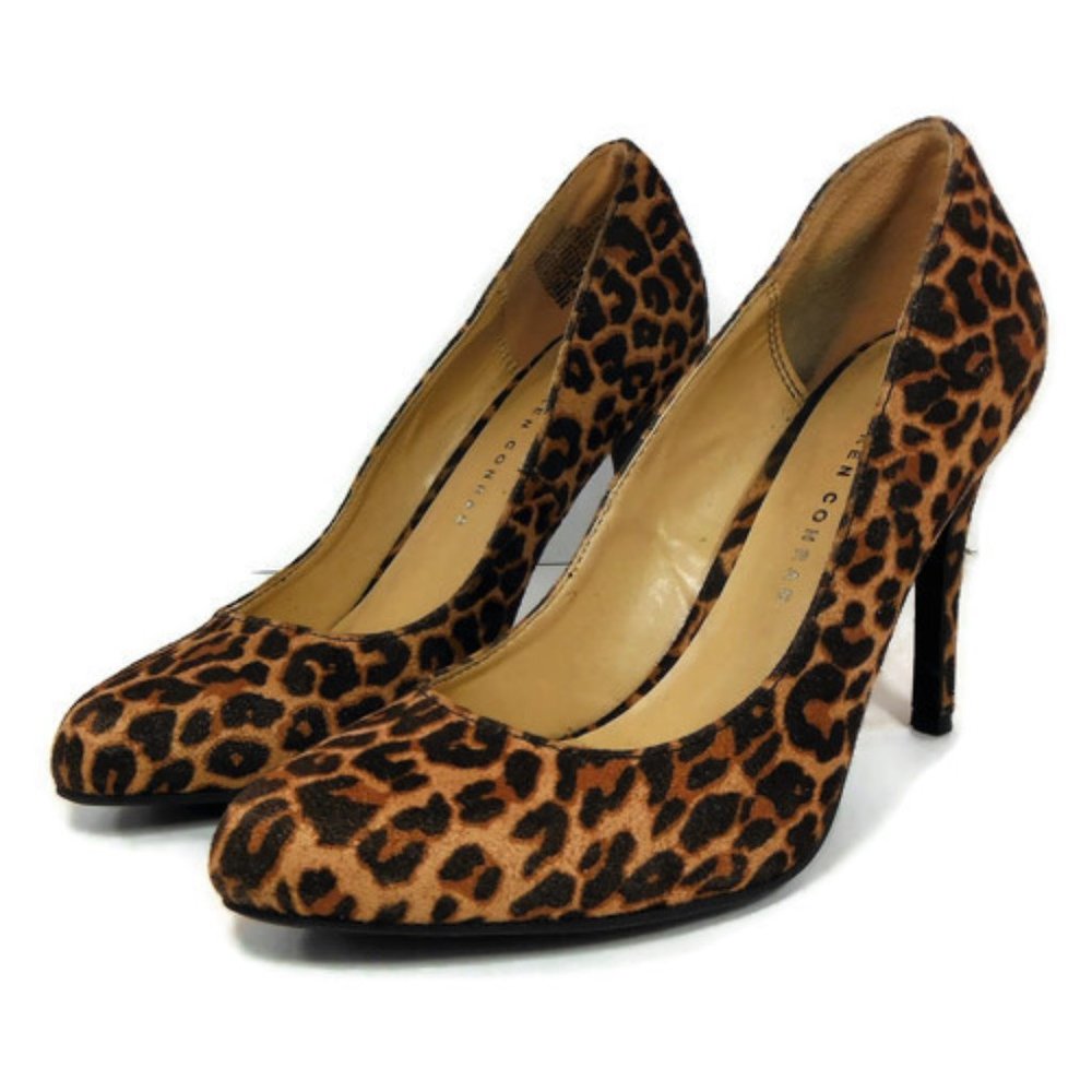 LC Lauren Conrad Brown Leopard Print 4" High Heels - Picture 2 of 8